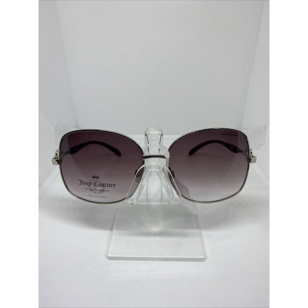 juicy couture WJC61SG22S sunglasses Butterfly Oversized Silver/Blue/Black NWT